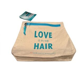 Moroccanoil Canvas Pouch with Teal Accents